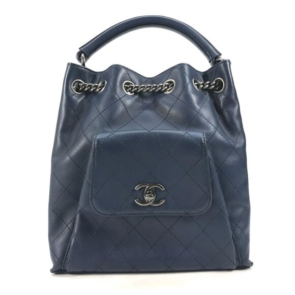 CHANEL Shoulder Matelasse CC CC Mark Chain 3WAY Drawstring Handbag Shoulder Bag - Picture 1 of 15